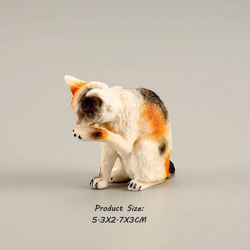 Figuras de gatos realistas de granja en miniatura, juguetes educativos, modelo de animales, figuras de gatos, conjunto de juguetes, decoración y favores de fiesta