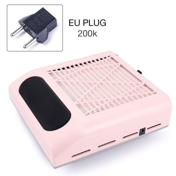 80W Nail Dust Suction Collector Fan Vacuum Cleaner Manicure Machine Tools Strong Power UV Gel Polish Dust Fans Art Equipment