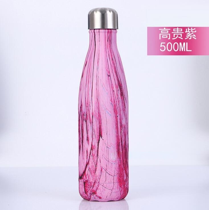 FSILE 500/1000ml Double-Wall Insulated Vacuum Flask Stainless Steel Water Bottle Cola Water Beer Thermos for Sport Bottle