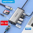 Vention USB C HUB Type C to USB 3.0 Dock Station USB C HDMI RJ45 4K for MacBook Pro Air Accessories Type C 3.1 Splitter USB HUB
