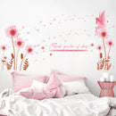 [shijuekongjian] Ballet Dancer Girl Wall Stickers DIY Flowers Plants Wall Decals for Kids Rooms Baby Bedroom Home Decoration