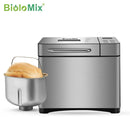 Biolomix Acero inoxidable 1KG 19 en 1 Máquina para hacer pan automática 650W Máquina de pan programable con 3 tamaños de pan Dispensador de frutos secos