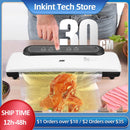 Electric Vacuum Food Sealing Automatic Commercial 220V Household Food Vacuum Sealer Packaging Machine Include 10Pcs Packing Bags