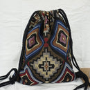 2022 Women Fabric Backpack Female Gypsy Bohemian Boho Chic Aztec Ibiza Tribal Ethnic Cottage Soft Brown Drawstring Rucksack Bags