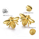 Lotus Fun Real 925 Sterling Silver Bee Earrings Natural Designer Fine Jewelry Cute 18K Gold Honeybee Stud Earrings for Women