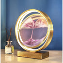 LED art decompression quicksand painting hourglass decoration 360 degree rotation unique decorative sand painting