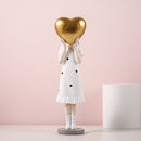 Moderne Mode-Ballon-Mädchen-Figuren, süße rosa Mädchen für Raumdekoration, schickes unverwechselbares Geburtstagsgeschenk für Mädchen, Inneneinrichtung