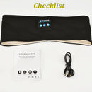 Diadema inalámbrica con Bluetooth para música, banda para el sudor elástica deportiva para correr, diademas para dormir, auriculares con altavoz