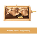 Caja de música de madera pura hecha a mano madera pura hecha a mano la canción de perseguir las olas caja de regalo embalaje moderno Simple regalo de Festival