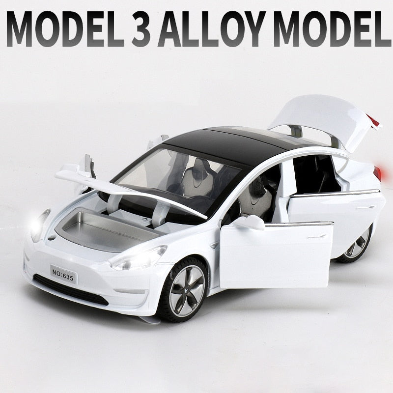 1:32 Tesla MODEL X MODEL 3 MODEL S Alloy Car Model Diecasts Toy Car Sound and light Kid Toys For Children Gifts Boy Toy