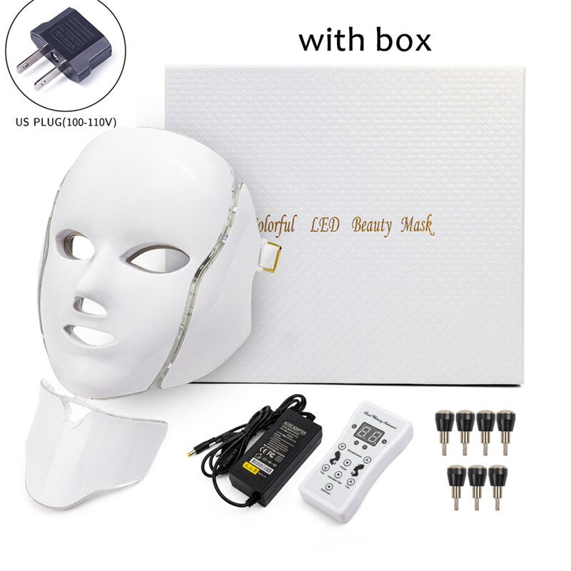 Led Facial  Mask For Face Fashion Photon Therapy Face Mask Machine Light Therapy Acne Mask Neck Beauty Led Mask For Face Women