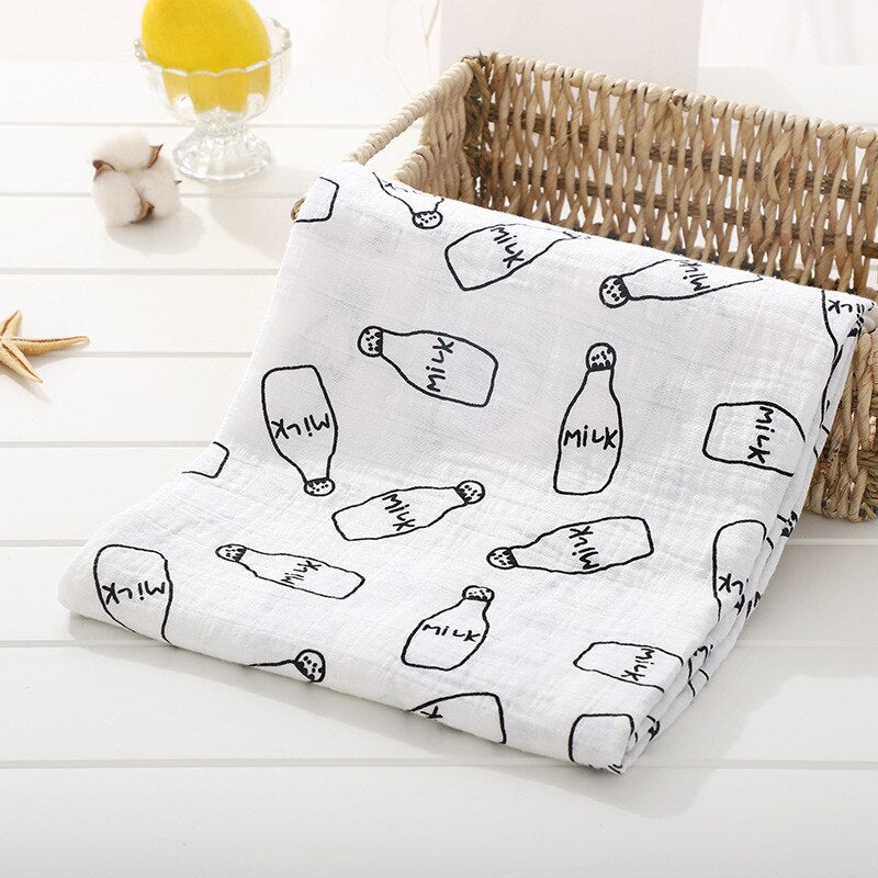 120 cm * 110 cm 2 Schicht Musselin Decke Gaze Bambus Baby Swaddle Decken Neugeborenes Baby Musselin Battaniye