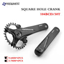 PROWHEEL Bicycle Square Hole Sprocket 104BCD 170/175mm Crank 30/32/34/36/38/40/42/44/46/48/50/52T Narrow Chainrings MTB Crankset