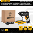 DEKO DKCS3.6O1 Cordless Electric Screwdriver Rechargeable Power battery Screwdriver Twistable Handle LED Torch Power Tool
