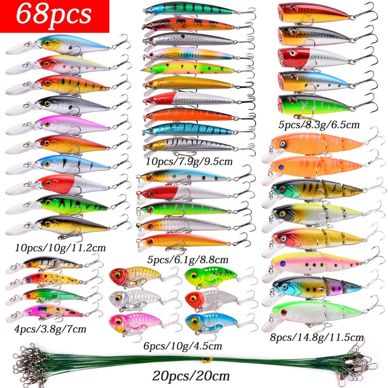 Aorace Fishing Lure Set Fishing Hard Bait Mini Minnow Floating Swing Crankbait Crazy Wobblers Artificial Bionic Crank Lures