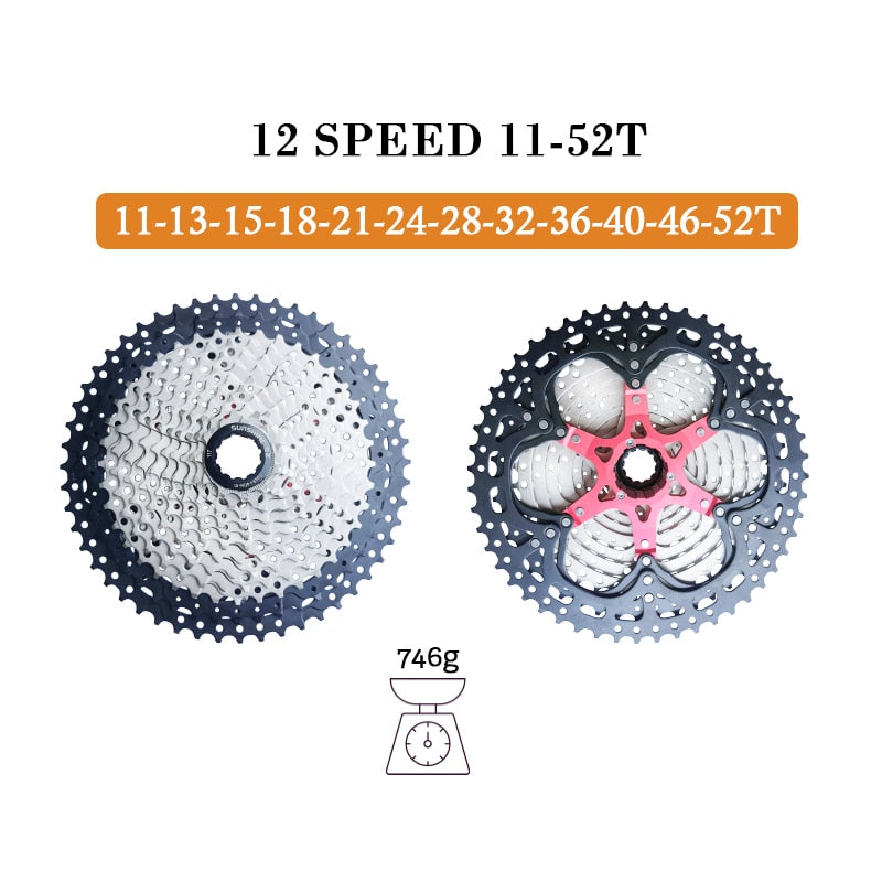 Sunshine Mountain Bike 8 9 10 11 12 Speed Velocidade Bicycle Cassette MTB Freewheel Sprocket 36T 40T 42T 46T 50T 52T for SHIMANO