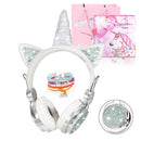 Cute Unicorn Headphones 3D Stereo Music Kids Headphones With Microphone Girls Cell Phone Children&