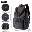 TANGHAO Canvas Backpack Unisex Vintage Casual Rucksack 17inch Laptop Backpack W/ USB Charging Port Schoolbag Student Mochia