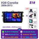 Vtopek 9&quot; 4G Carplay 2din Android 11 Car Radio Multimedia Players GPS Navigation For Toyota Corolla E140/150 2006-2013 Head Unit