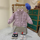 Fashion Baby Boy Girl Cotton Padded Jacket Winter Infant Toddler Child Coat Waist Belt Warm Thick Outwear Baby Clothes 2-10Y