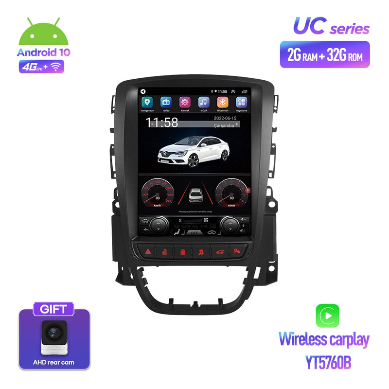 Android 11.0 Car Radio for Opel Astra J Vauxhall Buick Verano 2009-2015 player Multimedia Video 2Din 4G WIFI Carplay Head Unit