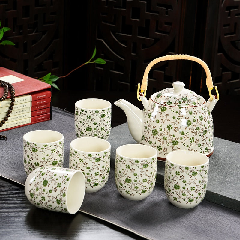 Hot Sale Yixing Ceramic Tea Set Tea Tray Outdoor Camping Mountaineering TeaSet Chinese Tea Ceremony NLSLASI tea pot and cup set