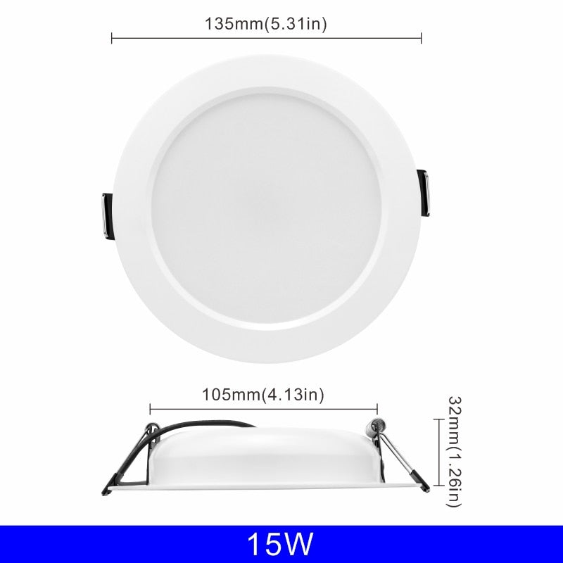 10 teile/los Led Downlight 3 Watt 5 Watt 7 Watt 9 Watt 12 Watt 15 Watt 220 V Deckeneinbauleuchte 3/4/5 zoll Runde Led Panel Down Light Scheinwerfer Beleuchtung