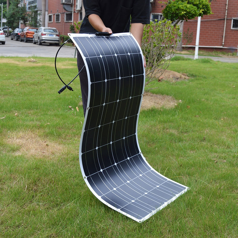 Dokio 18 V/16 V 100 W 200 W Panel Solar monocristalino Flexible puede cargar batería de 12 V para coche/barco/hogar Panel Solar impermeable