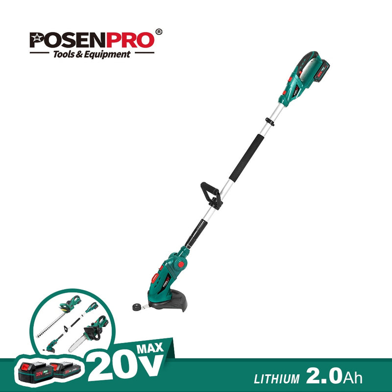 Recortadora de césped inalámbrica de 20V con bobina de grifo de batería de 2.0Ah, cortadora de césped para el hogar, recortadora de setos inalámbrica, cabezal de corte de repuesto