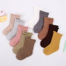 Baby Kleinkind Baumwollsocken Uni Kinder Jungen Mädchen Frühling Herbst Kurz Neugeborene Gerippte Socken Babykleidung Winter