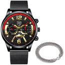 Luxury Mens Bracelets Watches Fashion Men Stainless Steel Mesh Belt Quartz Watch Business Casual Male Clock relogio masculino