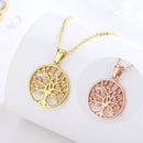 EUDORA 100% 925 Sterling Silver Tree of Life Pendant Necklaces with AAA Zircon Women Fashion Jewelry Gift For Girl Birthday D170