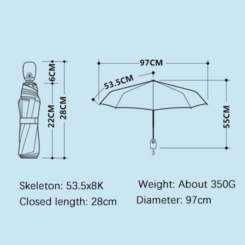 OLYCAT Paraguas Plegable Automático Lluvia Mujer Fuerte 8K Impermeable Anti UV Paraguas de Sol Marca Paraguas Niñas Guarda Chuva Mujer