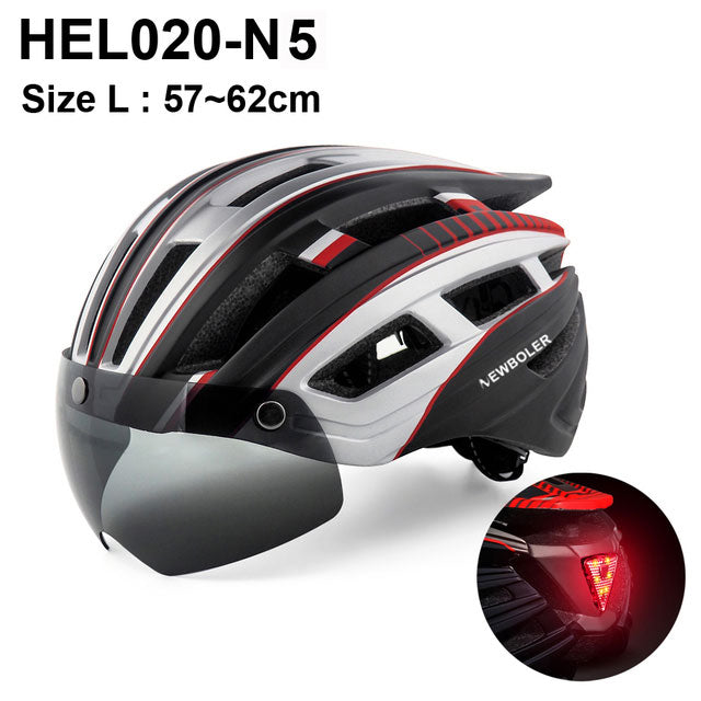 Electric Scooter Helmet With LED Rear Light Adult Cycling Helmet For MTB Road Bike Bicycle Ski Downhill Skateboard Night Riding