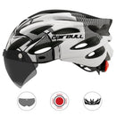 Ultraleichter Fahrradschutzhelm Outdoor Motorrad Fahrrad Rücklicht Helm Abnehmbares Visier Mountain Road Bike Helm