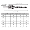 23-Pack Woodworking Chamfer Drilling Tool Countersink Drill Bits Wood Plug Cutter and Automatic