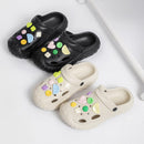 Cartoon Cute bow tie  Garden Sandals Women Summer Slippers Casual White Slip on Garden Women Hole Sandals zuecos de verano mujer