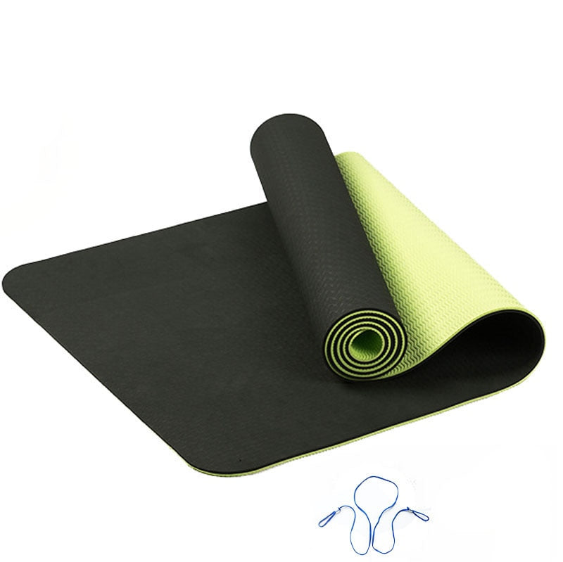 6MM density TPE Yoga Mat Exercise Pad Non-slip Folding Gym Fitness Pilates Supplies Non-skid Floor Play Mat