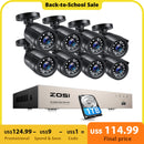 ZOSI 8CH CCTV System H.265+ 5MP Lite HD-TVI DVR kit 8 1080p 2MP Home Security Outdoor Night Vision Camera Video Surveillance Kit