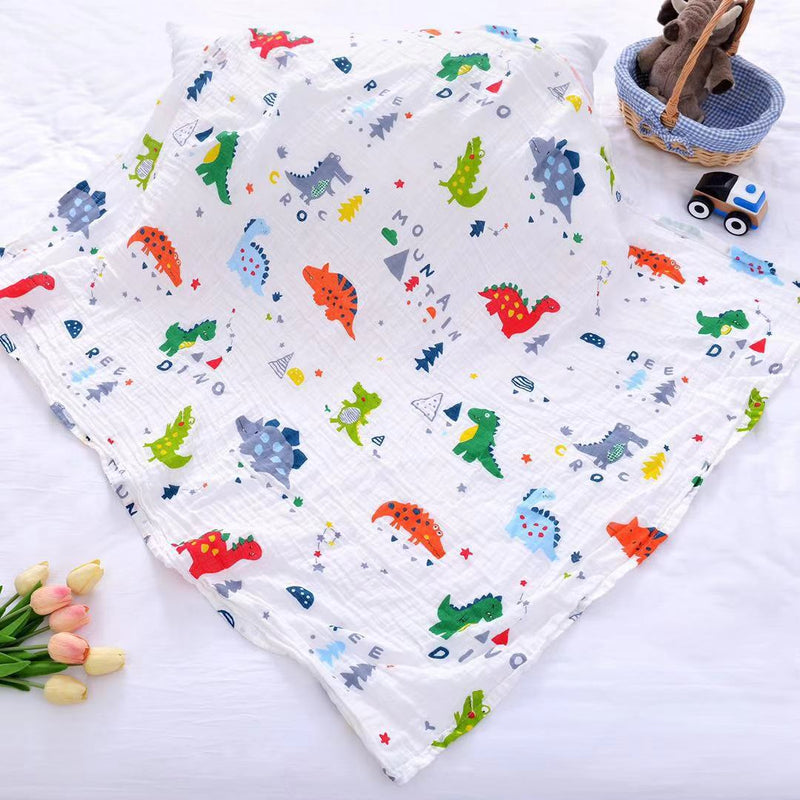 120cm*110cm 2 Layer Muslin Blanket Gauze Bamboo Baby Swaddle Blankets Newborn Baby Muslin Battaniye