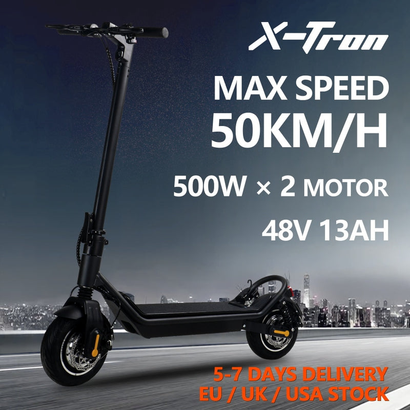 EU/US/UK Warehouse X-Tron T07 Electric Scooter 48V 13AH Max Speed 50km/h Disc Brake E scooter Dual Drive Folding Kick Scooter