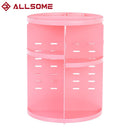 ALLSOME 360-degree Rotating Makeup Organizer Box Brush Holder Jewelry Organizer Case Jewelry Makeup Cosmetic Storage Box