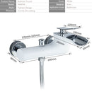 Bathtub Faucets Chrome Bath Shower Set White Shower Set Bathtub Mixer Tap Dual Contral Shower Wall Mounted For Bathroom WF-6018