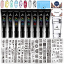 Biutee 8Colors Kit Nail Stamping Gel Polish Set 8ml Stamp Print Oil UV Gel Vanish Soak Off Lack für Nail Art Stamping Plates