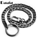 40cm Key Chains Metal Wallet Belt Chain Trousers Hipster Pants Hip Hop Rock Punk Street Keyring Anti-lost Keychain Men K404