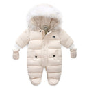 IYEAL Winter Baby Clothes With Hooded Fur Newborn Warm Fleece Bunting Infant Snowsuit Toddler Girl Boy Snow Wear Outwear Coats