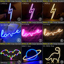 LED Cloud Design Neon Sign Night Light Art Decorative Lights Plastic Wall Lamp for Kids Baby Room Holiday Lighting Xmas Party