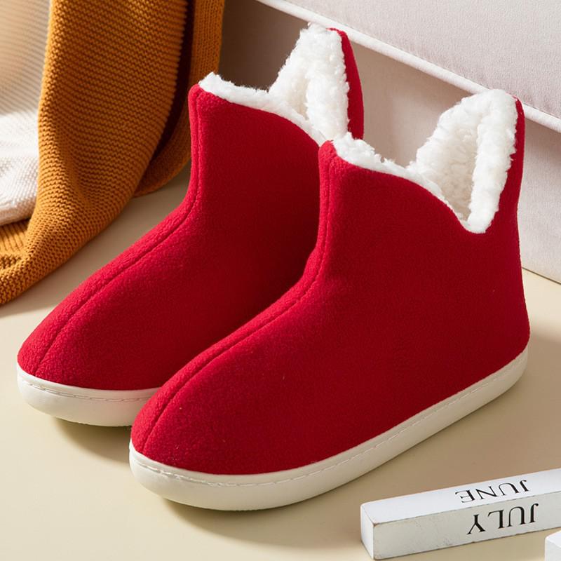 Botas de tobillo cálidas para hombre y mujer, zapatos de piel de invierno con entramado para nieve, suela blanda, parte superior alta, Botas para Mujer para niños y niñas