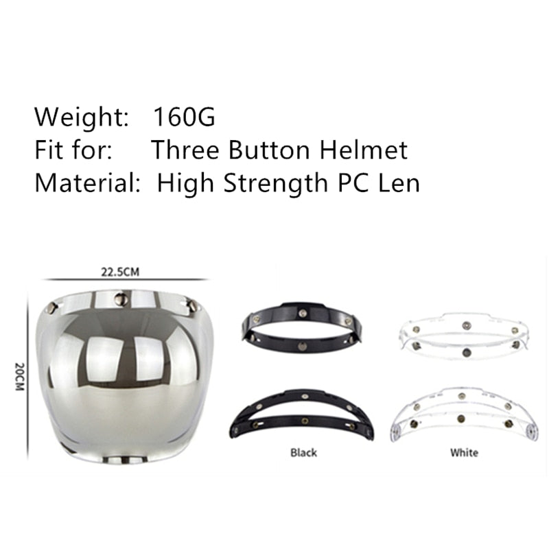 Soman Open Face Helmet Visor Bubble Flip Up Motorcycles Visor Capacete Lens Helmet Accessories BV01