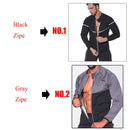 Nueva camisa de Sauna NINGMI con cremallera, entrenador de cintura, camisa adelgazante para pérdida de peso, correr, entrenamiento físico, sudoración, chaleco de Sauna